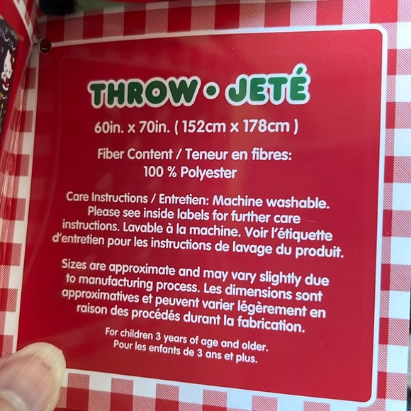 NWT Sanrio Hello Kitty and Friends Plush Christmas Throw 60x70 inches - Picture 6 of 8